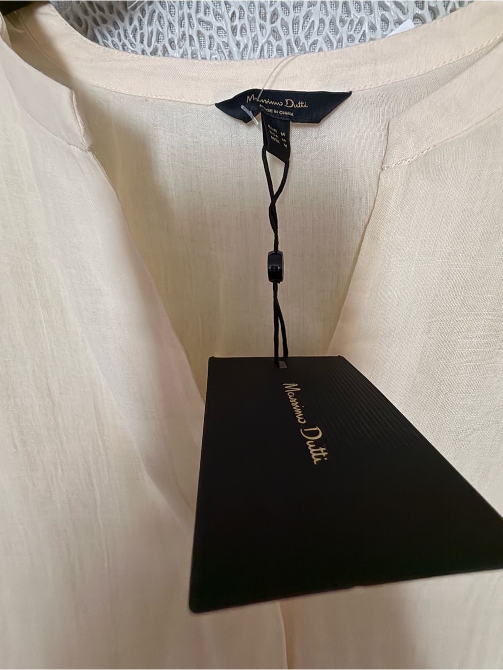 MASSIMO DUTTI  100% Ramie Oversize Blouse Tunic Limited Edition Size M NWT - Picture 8 of 10